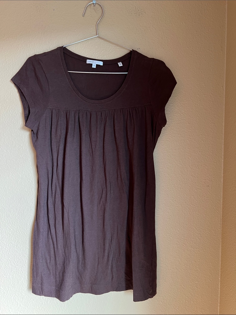 Vince Scoop-Neck Babydoll Top M